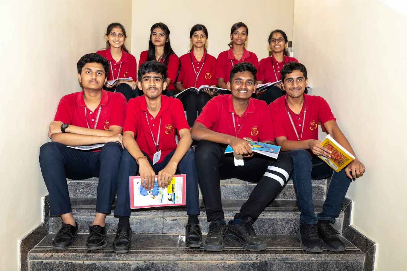 Students at sports ground